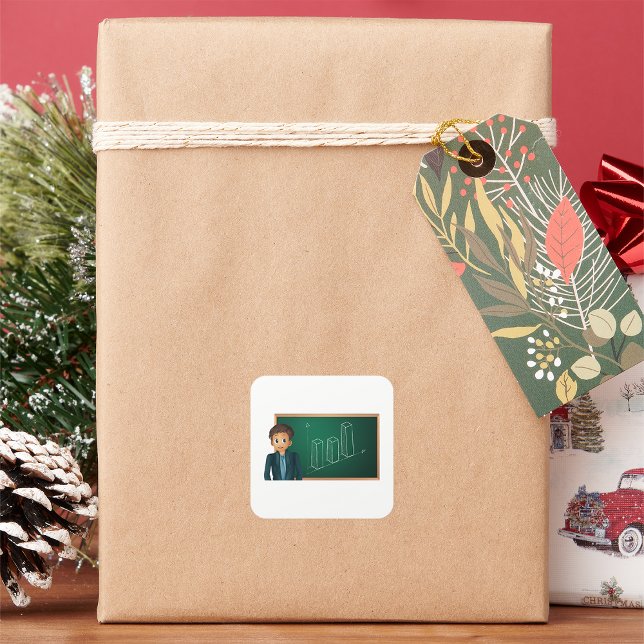 Businessman Presenting Stickers (Creator Uploaded)