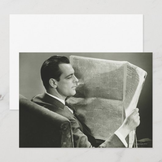 Businessman Reading the Newspaper (Front/Back)