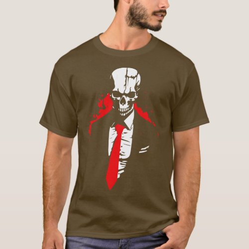 Businessman Skeleton in Suit T_Shirt
