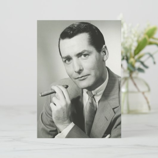 Businessman Smoking Cigar (Standing Front)