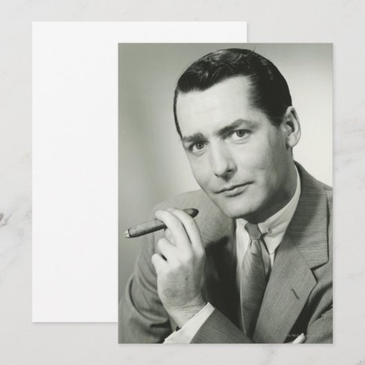 Businessman Smoking Cigar (Front/Back)