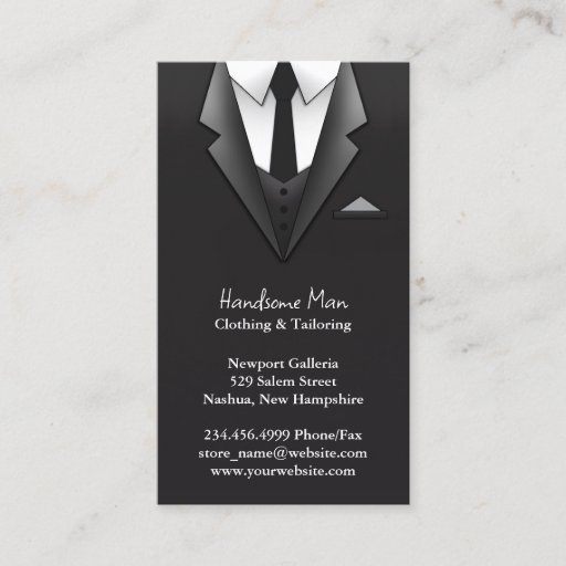Customizable Businessman Suit Business Card