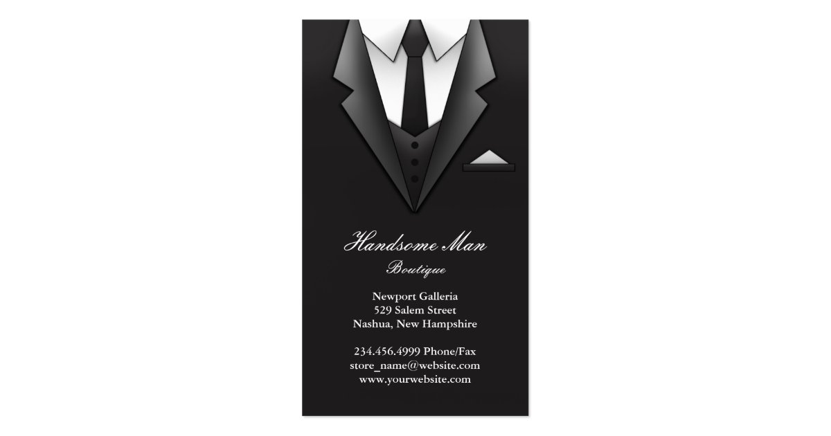 Businessman Suit Business Card | Zazzle