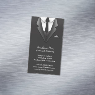 Businessman Suit Business Card Magnet