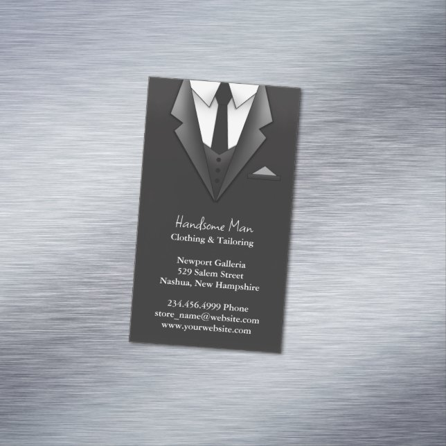 Businessman Suit Business Card Magnet (In Situ)