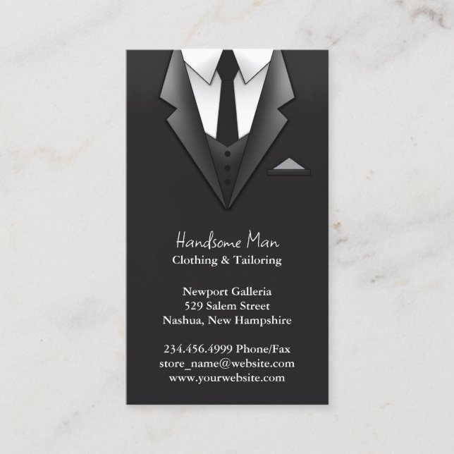 Businessman Suit Business Card Template (Front)