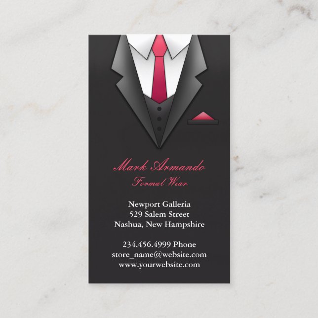 Businessman Suit Business Card Template (Front)