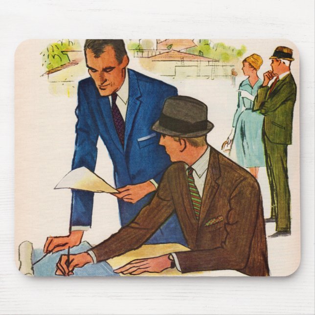 businessmen doing business mouse pad (Front)