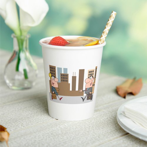 Businesspeople Meeting In The City Paper Cups