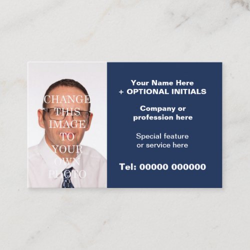 Businessperson Add Your Own Photo Business Card