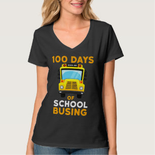 Busing School Bus Driver 100 Days Of School Boys G T-Shirt