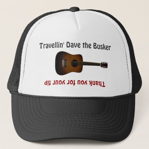 Busker Musicians Guitar Tip Jar Hat