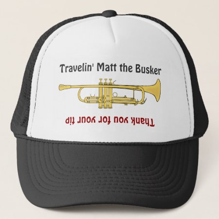 Busker Musicians Trumpet Tip Jar Hat