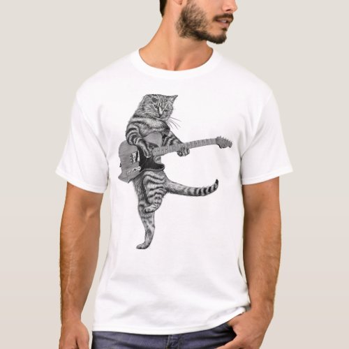 Buskers The Guitar Cat  T_Shirt