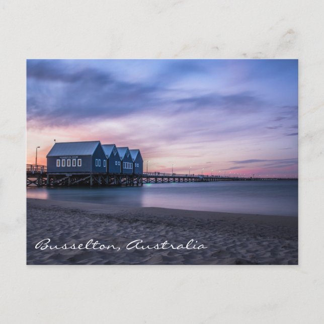 Busselton Jetty at Dusk Postcard (Front)