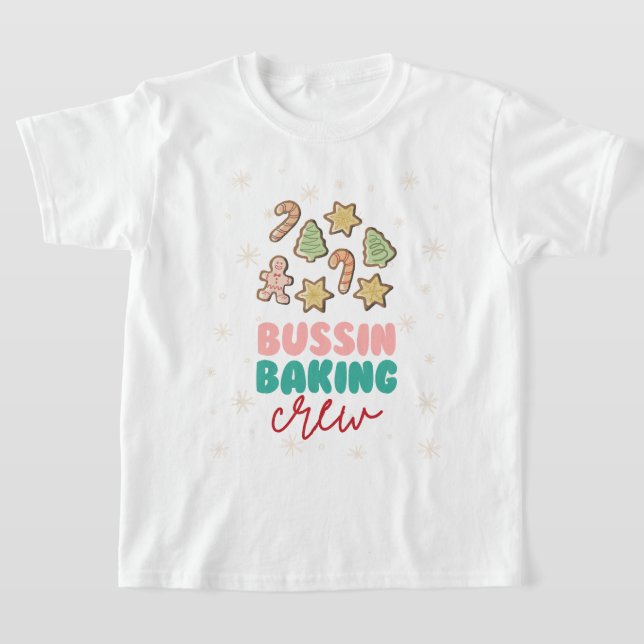 Bussin Baking Crew Christmas T-Shirt (Laydown)