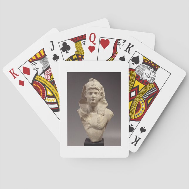 Bust of a Roman Emperor as a pharaoh (marble) Poker Cards (Back)