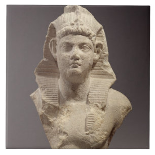 Bust of a Roman Emperor as a pharaoh (marble) Tile