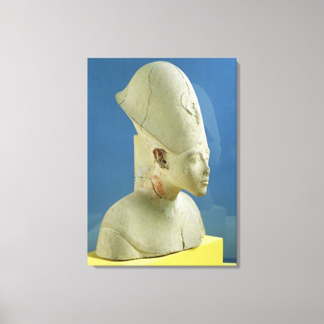 Bust of Amenophis IV  from Tell el-Amarna Canvas Print (Front)