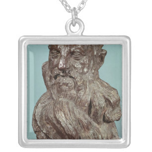 Bust of Auguste Rodin  1909 Silver Plated Necklace