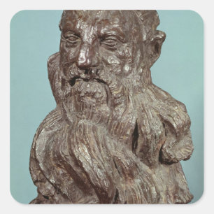 Bust of Auguste Rodin 1909 Square Sticker