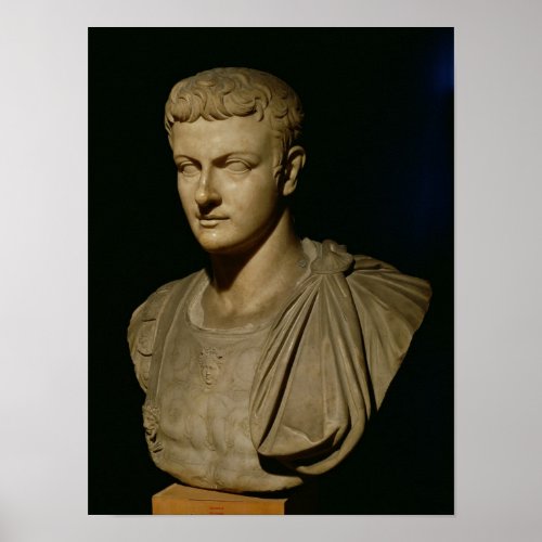 Bust of Caligula Poster