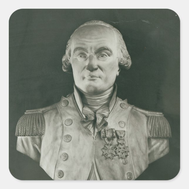 Bust of Charles de Coulomb Square Sticker (Front)