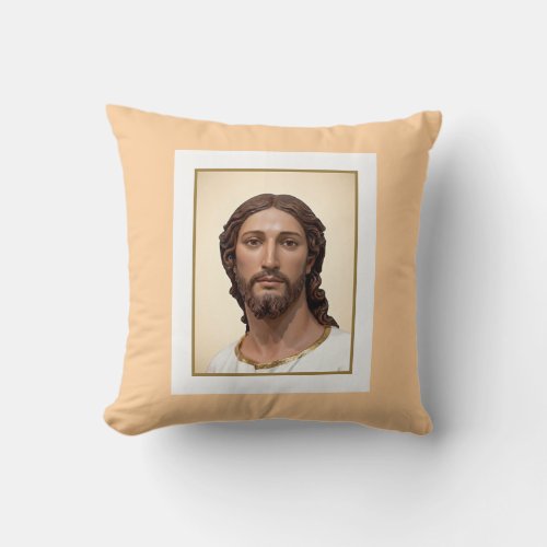 BUST OF CHRIST THE SAVIOUR by MICHELANGELO 2026 Throw Pillow