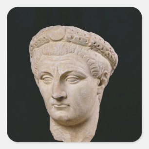Bust of Emperor Claudius from Thasos Square Sticker