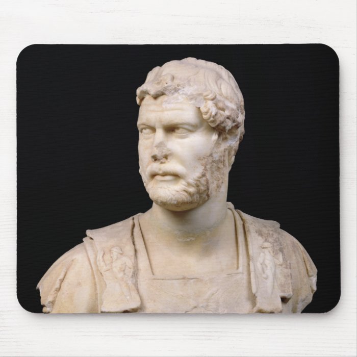 Bust of Emperor Hadrian  found in Crete Mousepads