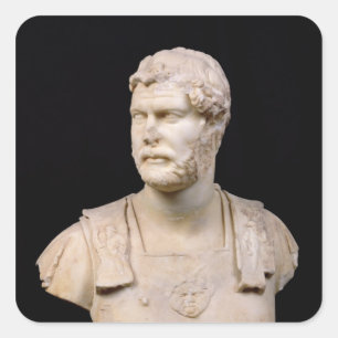 Bust of Emperor Hadrian found in Crete Square Sticker