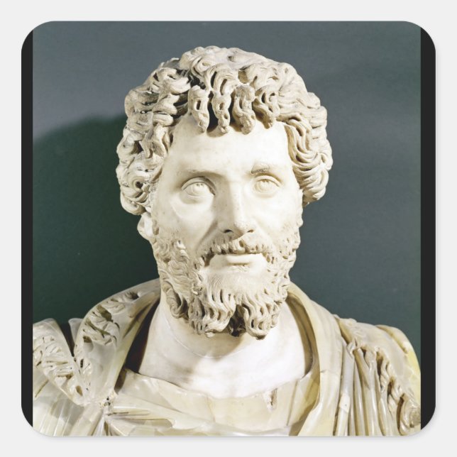 Bust of Emperor Septimus Severus Square Sticker (Front)