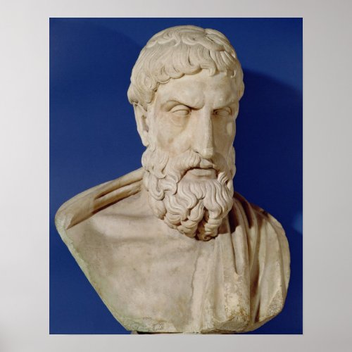 Bust of Epicurus Poster