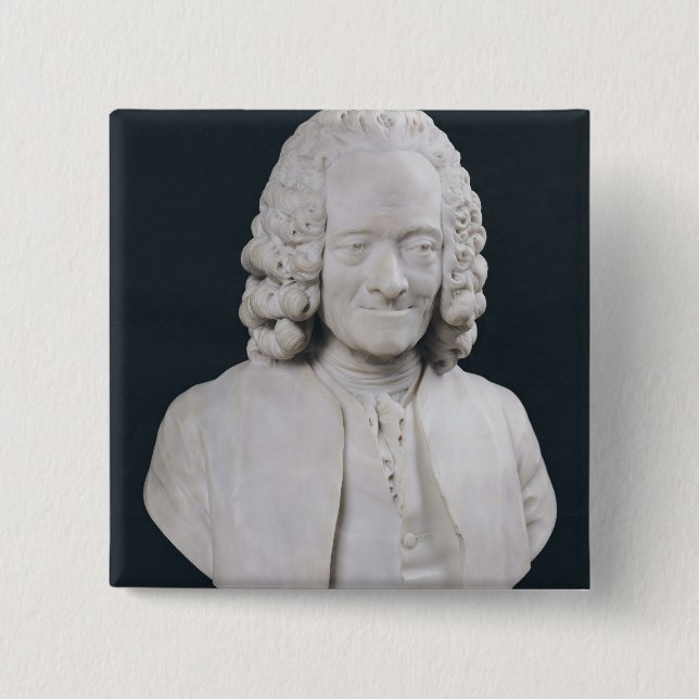 Bust of Francois Marie Arouet de Voltaire  1778 Button (Front)