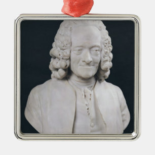 Bust of Francois Marie Arouet de Voltaire 1778 Metal Ornament