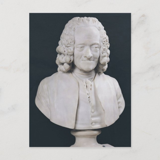 Bust of Francois Marie Arouet de Voltaire  1778 Postcard (Front)