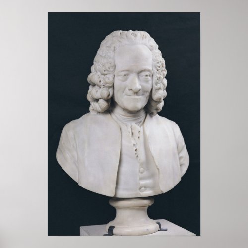 Bust of Francois Marie Arouet de Voltaire  1778 Poster