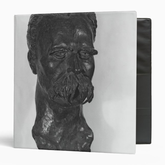 Bust of Friedrich Nietzsche  German 3 Ring Binder (Front/Inside)
