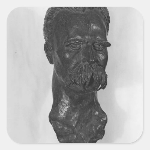Bust of Friedrich Nietzsche  German Square Sticker