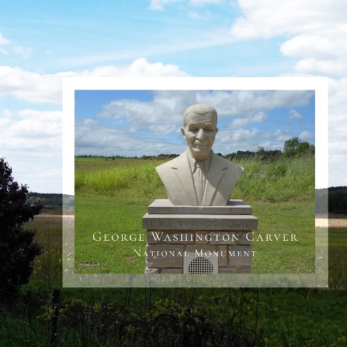 Bust of George Washington Carver Carver Trail Postcard