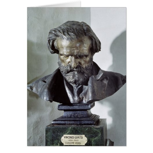 Bust of Giuseppe Verdi Cards (Front)