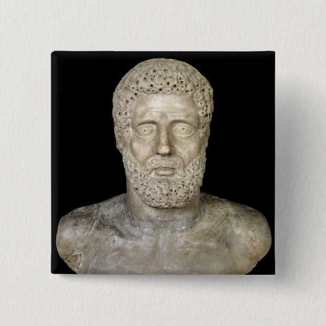 Bust of Hercules Pinback Button (Front)