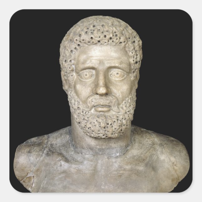 Bust of Hercules Square Sticker (Front)