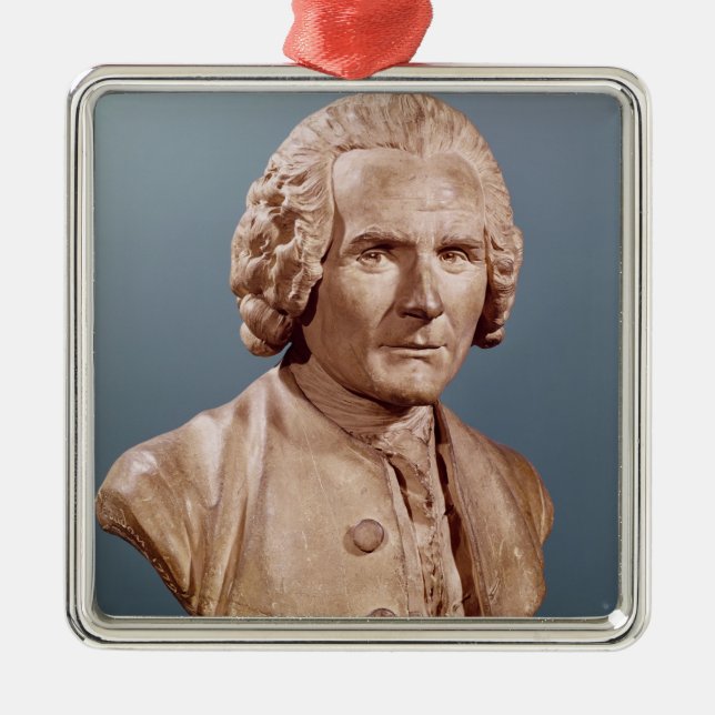 Bust of Jean-Jacques Rousseau Metal Ornament (Front)