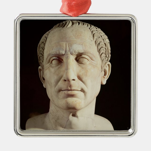 Bust of Julius Caesar 2 Metal Ornament (Front)