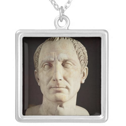 Bust of Julius Caesar 2 Silver Plated Necklace