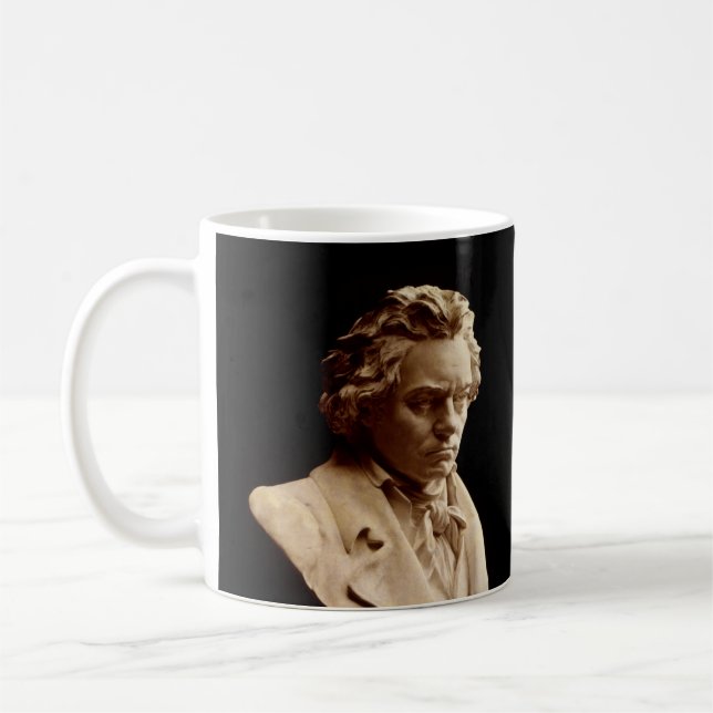 Bust of Ludwig van Beethoven Coffee Mug (Left)