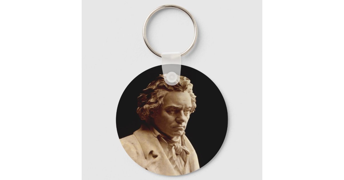 Bust of Ludwig van Beethoven Keychain | Zazzle