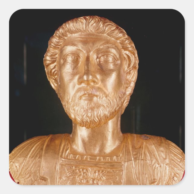 Bust of Marcus Aurelius Square Sticker (Front)