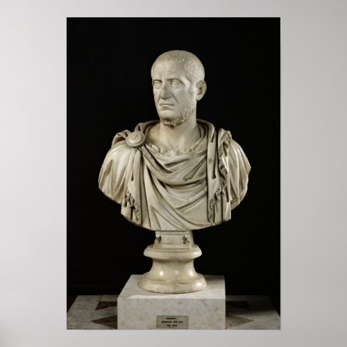 Bust of Marcus Claudius Tacitus Poster